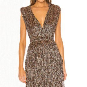 NEVER WORN SABINA MUSAYEV GOWN / BRONZE